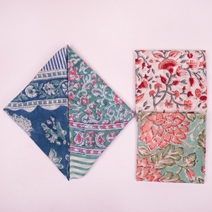 Bandana en coton imprimé à la main, 21x21 pouces, motif personnalisé, fabricant OEM pour acheteurs mondiaux - Product Image 2