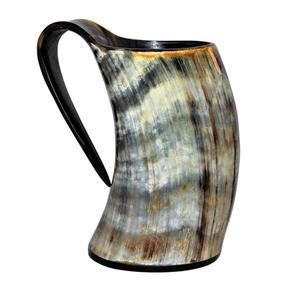 Chope à bière vintage en corne de buffle faite à la main - Portable pour le camping et les activités de plein air, cadeau idéal pour les mariages, les fêtes et la décoration intérieure - Product Image 5