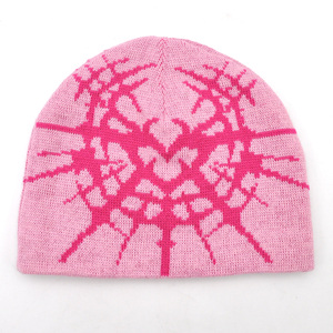 Unisex Jacquard Knit Beanie Hat Winter Warm Acrylic Geometric Pattern Cap for Adults - Product Image 6