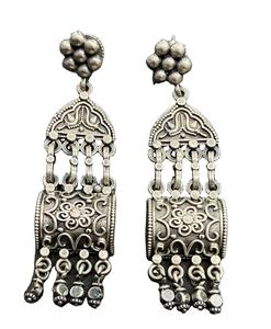 Estilo único Oreja de elefante Estilo Tribal Kuchi Boho Jhumka Pendientes de color chapados en oro de plata alemana hechos a mano en estilo personalizado - Product Image 3