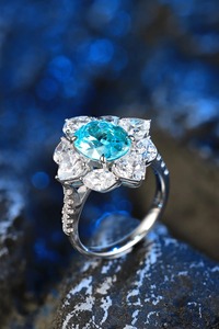 Premium 925 Sterling <b>Silver</b> <b>Eternity</b> <b>Ring</b>, Sparkling Wedding and Anniversary Jewelry Diamond <b>Rings</b> - Product Image 4