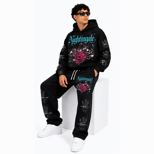 Sudadera con Capucha Oversize de Estilo Urbano para Hombre, 100% Algodón, Tejido de Rizo Grueso, con Estampado de Personajes - Product Image 4