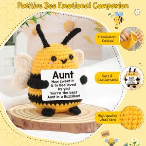 Valentine's <b>Bee</b> Plush Figure Toy Emotional <b>Gift</b> for Aunt Auntie Niece Nephew Moms on Christmas Birthday or Mother's Day - Product Image 3