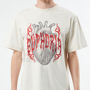 Camiseta de Hombre con Estampado Personalizado al por Mayor, Camiseta de Algodón Gráfica de Alta Calidad, Top Moderno Informal de Moda Urbana - Product Image 3