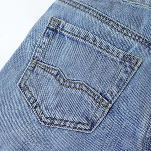 Men's Light Blue Ripped Denim Bermuda Shorts Mid Waist Button Fly Casual Style 100% Cotton Woven Fabric - Product Image 6