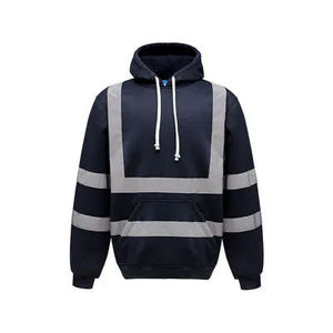 High Visibility Reflective Safety Hoodie Full Zip <b>Work</b> Jacket Detachable Hood <b>Waterproof</b> Breathable Hoodie OEM Safety Workwear - Product Image 3