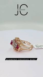 Vente chaude femmes ronde laboratoire cultivé bague en diamant pour cadeau fête anniversaire ou mariage prix de gros - Product Image 2