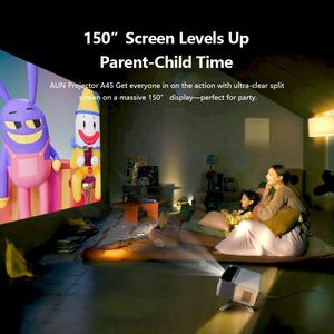 Proyector Android Full HD AUN A45, Proyector Portátil para Cine en Casa, Láser de Pared para Niños, 2026 RGB LED, Mini Proyector de Datos Pequeño - Product Image 2