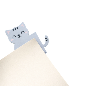 Marque-page d'angle réutilisable en PVC au design original, papeterie de qualité, cadeau de bureau, rentrée scolaire, OEM ODM, motif chat - Product Image 1
