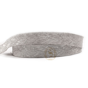 Garniture en dentelle tressée soyeuse motif feuille de chêne dorée, style simple et élégant, pour uniformes - Product Image 5