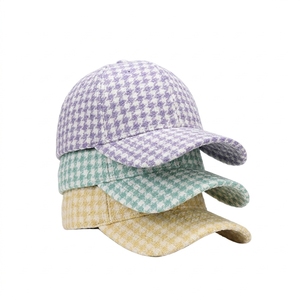 Gorra de Béisbol Unisex de 6 Paneles con Patrón a Cuadros 2026011703, 100% Poliéster/Algodón, Primavera/Otoño - Product Image 5