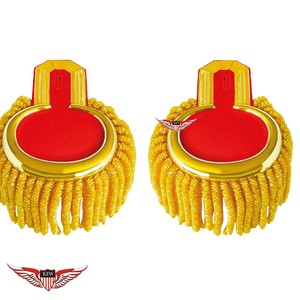 KEW Epaulettes de Hombro Bordados a Mano con Flecos Dorados, Estilo Vintage Ecológico, Estilo General de Mariscal, Par, Estilo Reglamentario - Product Image 1