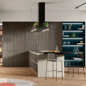 ตู้ครัวสไตล์ไม้แผ่นโมเดิร์นสั่งทำพิเศษจากโครงการ JY ผลิตในเวียดนามจากวัสดุ MDF แบบโมดูลาร์ - Product Image 2