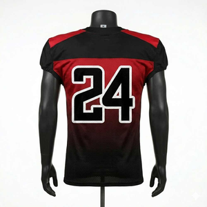 Camiseta de Baloncesto para Hombre, Roja y Negra con Degradado, Número 24, Sublimada, de Malla Transpirable, Manga Corta, Cuello Redondo, Números de Equipo - Product Image 4