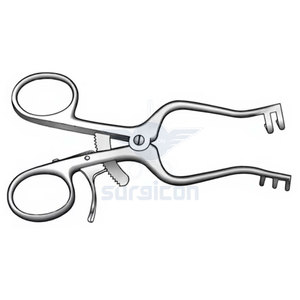 เครื่องมือผ่าตัดแบบยึดติดด้วยตัวเอง Weitlaner Retractor ขนาด 10.5 ซม. / 4-1/4 นิ้ว ช่องเปิด 60 มม. ฟันขนาด 2:3 ปลายทู่ - Product Image 4
