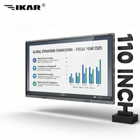 Tableau Blanc Interactif Intelligent 4K de 110 Pouces pour Éducation, Android 15, 40 Points Tactiles, Caméra IA, Panneau pour Appel d'Offres Scolaire