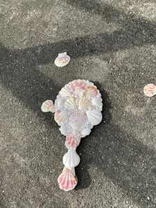 2025 Best Seller 99 Gold Data Vietnam Espejo de marco de concha hecho a mano para maquillaje inspirado en la playa y decoración de habitaciones - Product Image 4