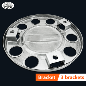 Anillo protector de cubierta de rueda de autobús de camión de acero inoxidable T304 225 europeo/japonés con barra transversal y 3 soportes tipo protector - Product Image 3