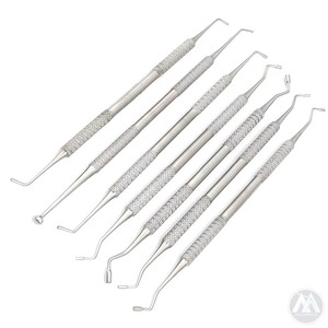 Ensemble de pluggers dentaires dentellés en plastique composite pour obturations d'amalgame, instruments dentaires professionnels DE-1034 à DE-1041 - Product Image 1