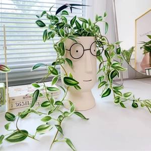 Pot de fleurs en forme de visage avec lunettes PAP33 - Jardinières et conteneurs à plantes uniques - Product Image 1