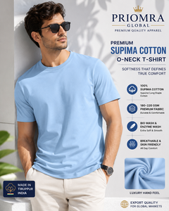 Camiseta de Manga Corta para Hombre, Cuello Redondo, Blanca, Lisa, 100% Algodón Supima, 180/220 GSM, Transpirable, Corte Regular - Product Image 3
