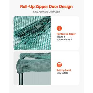 3.9 X 3.9 X 5.9 ft Wind-Resistant Tall Crop Cage Zippered Door Outdoor Raised Bed Cover <b>Garden</b> Patio <b>Netting</b> Model D0100X3WPPX - Product Image 5