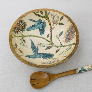 Tazón de Madera Natural Hecho a Mano, Superficie Pulida de la Mejor Calidad, Ideal para Frutas, Ensaladas, Sopas, Bocadillos, Cocina y Comedor - Product Image 2