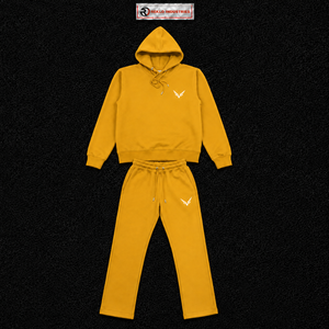 Conjunto Deportivo Dorado para Hombre, Sudadera con Capucha y Pantalones Jogger, Ropa Deportiva Casual al por Mayor, Ropa de Calle, Proveedor de Conjuntos Deportivos de Dos Piezas, Ropa de Moda - Product Image 5