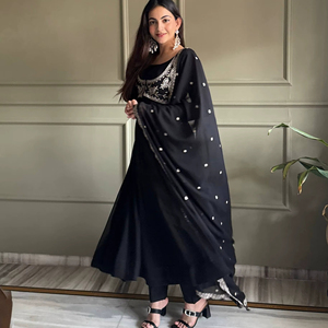 white christmas dresses Salwar Suit Unstitched Cotton Dress Material / Churidar Suit for Women –  neighbourjoy main image 1