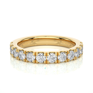 Bague en diamant naturel de 0,99 carat, or 18 carats, taille ronde, 12 pierres de diamants naturels, pour acheteur en gros d'Inde - Product Image 5