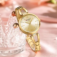 Jam Tangan Wanita Quartz Grosir Curren 9092 Stainless Steel Bercahaya Tahan Air Fashion Jam Tangan Wanita OEM ODM Custom