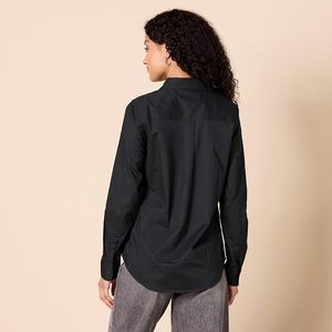 Women's Long Sleeve Cotton Poplin Breathable Button Down Shirt Regular Fit Business Casual Office Wear - Product Image 5