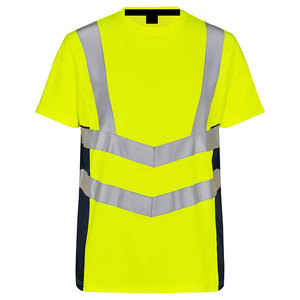 OEM Safety Workwear Men's High Vis Safety T Shirt Reflective Working Short Sleeve Construction Safety T-Shirts - Product Image 3