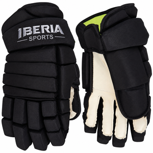 Guantes de Hockey sobre Hielo Negros Personalizados IBERIA Premium con Acolchado Protector, Guantes para Jugadores de Hockey, Venta al Por Mayor OEM - Product Image 1