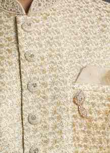 Traje de Novio Tradicional de Lujo para Hombre, Salwar Kameez Pakistaní Indio, Atuendo de Novio, Sin Arrugas, Protección Solar - Product Image 4