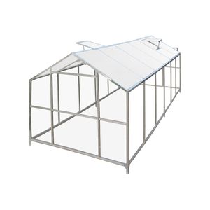 Serra Tradizionale 8FT X 20FT con Telaio in Acciaio Zincato, Tetto in Policarbonato a Doppia Parete, Pareti Solide Trasparenti TMG GH821 - Product Image 6