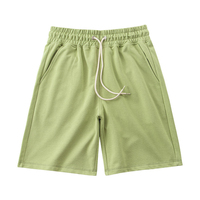 Shorts tricotés élastiques pour hommes, nouvelle collection, style décontracté, couleur unie, grande taille, coupe ajustée, taille mi-haute – Vente chaude