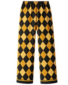 Ensemble de pyjama pour femmes personnalisé noir et jaune à motif Argyle, manches longues, boutonné, vêtements de nuit en coton doux, ensemble de détente deux pièces - Product Image 6
