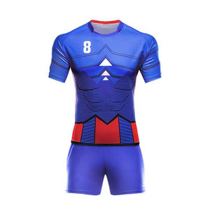 Uniformes de rugby personnalisés de haute qualité pour toute l'équipe, respirants, 100% polyester, grande taille, imprimés, pour hommes, manches courtes, brodés, vente en gros, livraison rapide - Product Image 3