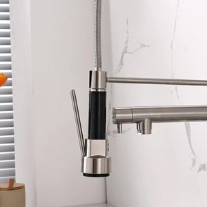 Kit de Grifo de Cocina Moderno con Rociador Extraíble de 2 Funciones, Arco Alto, Monomando, Acabado Pulido - Product Image 4