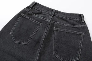 Jeans amples pour hommes, respirants, de qualité supérieure, avec impression personnalisée OEM, motif personnalisé, jeans amples en denim respirant pour hommes - Product Image 5