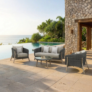 Ensemble de canapés de patio en rotin élégant pour villas, jardins et terrasses - Product Image 1
