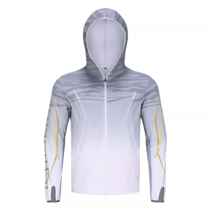 Sudadera con Capucha de Pesca para Hombre al por Mayor, de Alto Rendimiento, Secado Rápido, Protección UV, Spandex/Poliéster UPF 50, Manga Larga, Transpirable, con Bolsillo Frontal - Product Image 3
