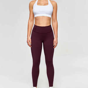 High Waist Simple Knitted Seamless Women Leggings Solid Yoga Workout <b>Tights</b> Butt Lifting Stretch Activewear - Product Image 6
