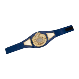 Nouvelle ceinture de championnat royale de qualité supérieure en cuir bleu personnalisable avec titres de lutte or et rouge - Product Image 6