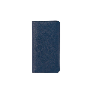 Portefeuille long en cuir véritable de qualité supérieure à 100 %, fermeture pliante, style minimaliste, unisexe, noir, exporté du Bangladesh - Product Image 1