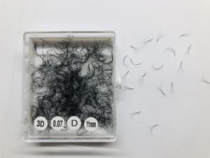 ขนตาปลอมแฮนด์เมด 3D 4D 5D เส้นใยสังเคราะห์ ยาวเป็นธรรมชาติ นุ่ม ขนตาต่อแบบเส้น 0.05 0.07 0.1 มม. บรรจุภัณฑ์ปรับแต่งได้ โลโก้สั่งทำได้ - Product Image 2