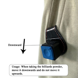 Porte-craie de billard en cuir souple véritable de haute qualité, étui à craie pour queue de billard, pochette à craie de snooker, boîte pour 1/2 queue de billard - Product Image 5