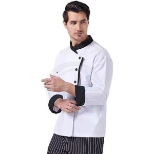 Veste de Chef Unisexe WASI SPORTS en Toile Polyester/Coton à Manches Longues et Boutons sur le Devant, Couleur Personnalisable pour Restaurant - Vente en Gros - Product Image 6