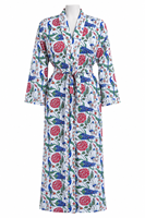 Robe kimono longue à imprimé floral et oiseaux, légère, à manches longues, tissée, pour femmes, style bohème, pour les vacances